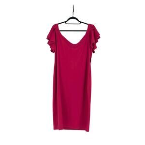 NWT Eloquii Pink Ruffle Off The Shoulder Dress - Plus Size 20 - Date Night